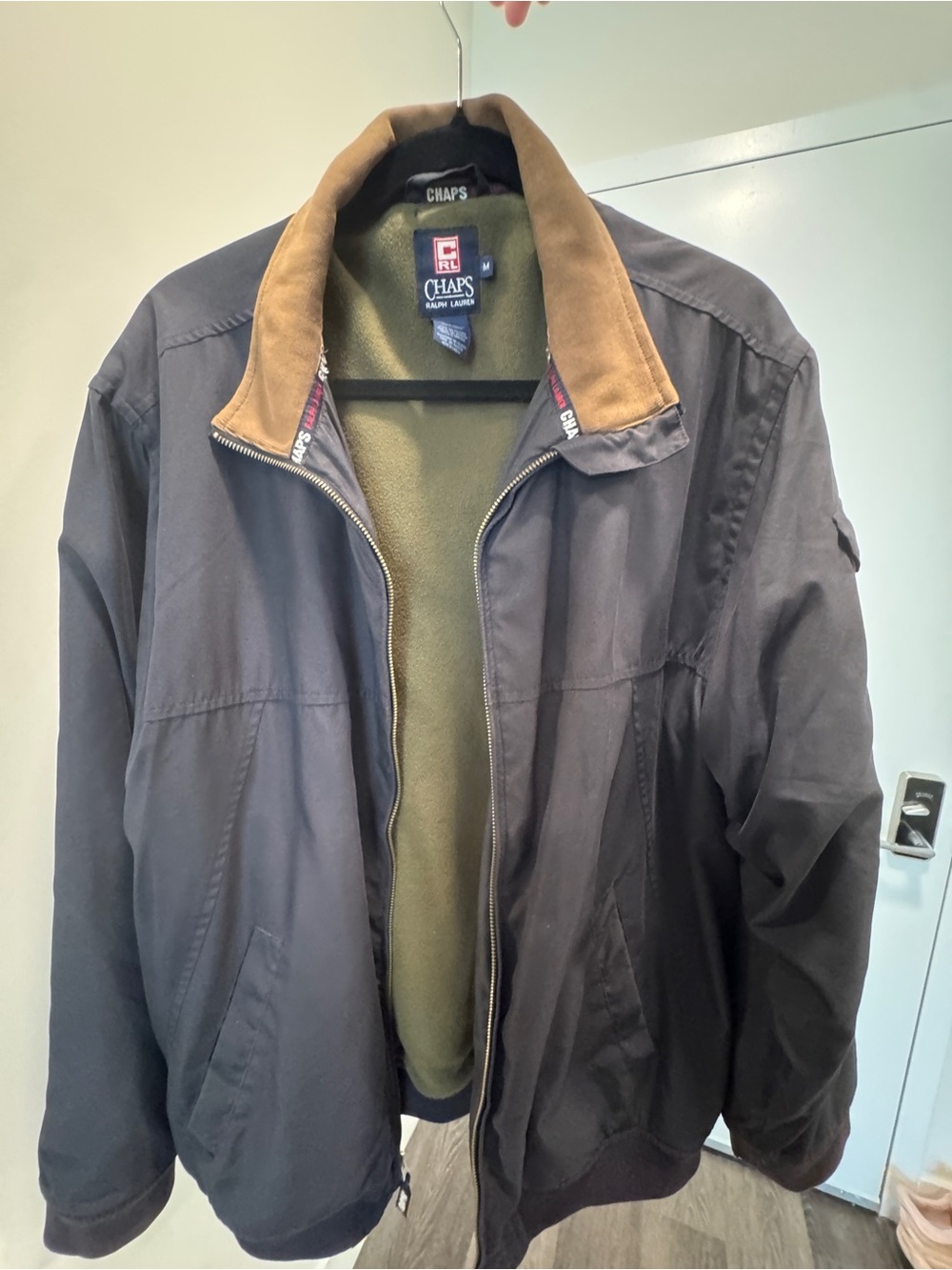 Vintage Ralph Lauren (Chaps) Navy Jacket with Green Fleece Lining